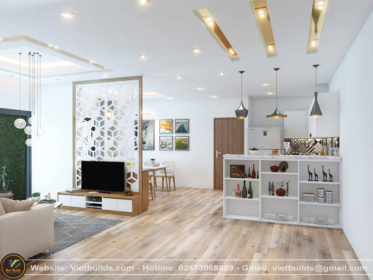 dự án thiết kế nội thất chung cư 2 PHÒNG NGỦ của Anh Lộc