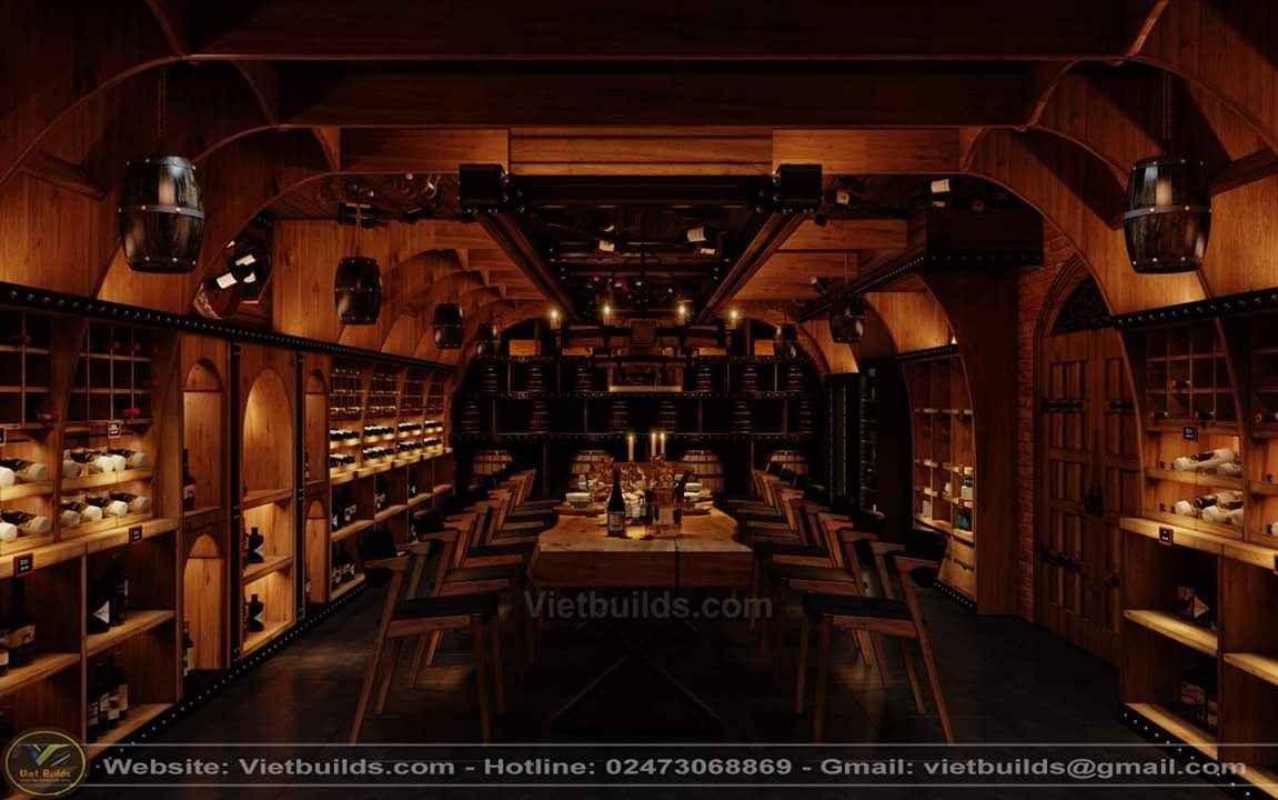 Mẫu thiết kế hầm rượu nhà anh Vịnh tại Vĩnh Phúc